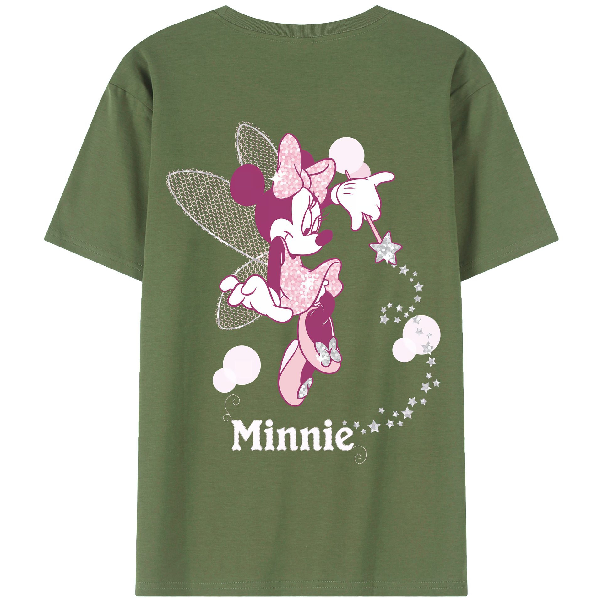 （画像用） ミッキーマウス Mickey Mouse 綿100％ メンズ半袖Tシャツ（バックプリント） 通気性